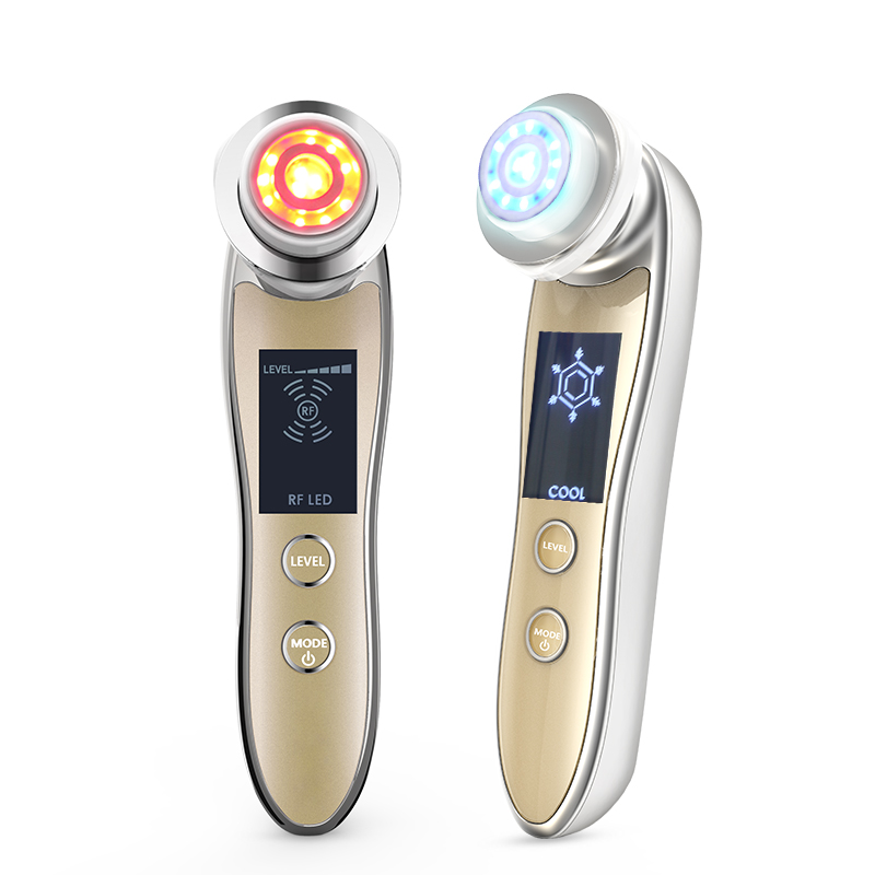 5 in 1 RF 페이셜 마사지기, 쿨링 마이크로커런트 - Galvanic Skin Sensor 리뷰 및 가격