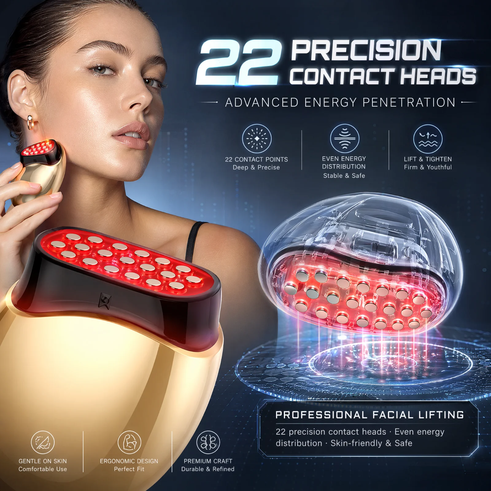 콜라겐 뷰티 디바이스 페이셜 마사지기 LED 라이트 테 - Galvanic Skin Sensor 리뷰 및 가격